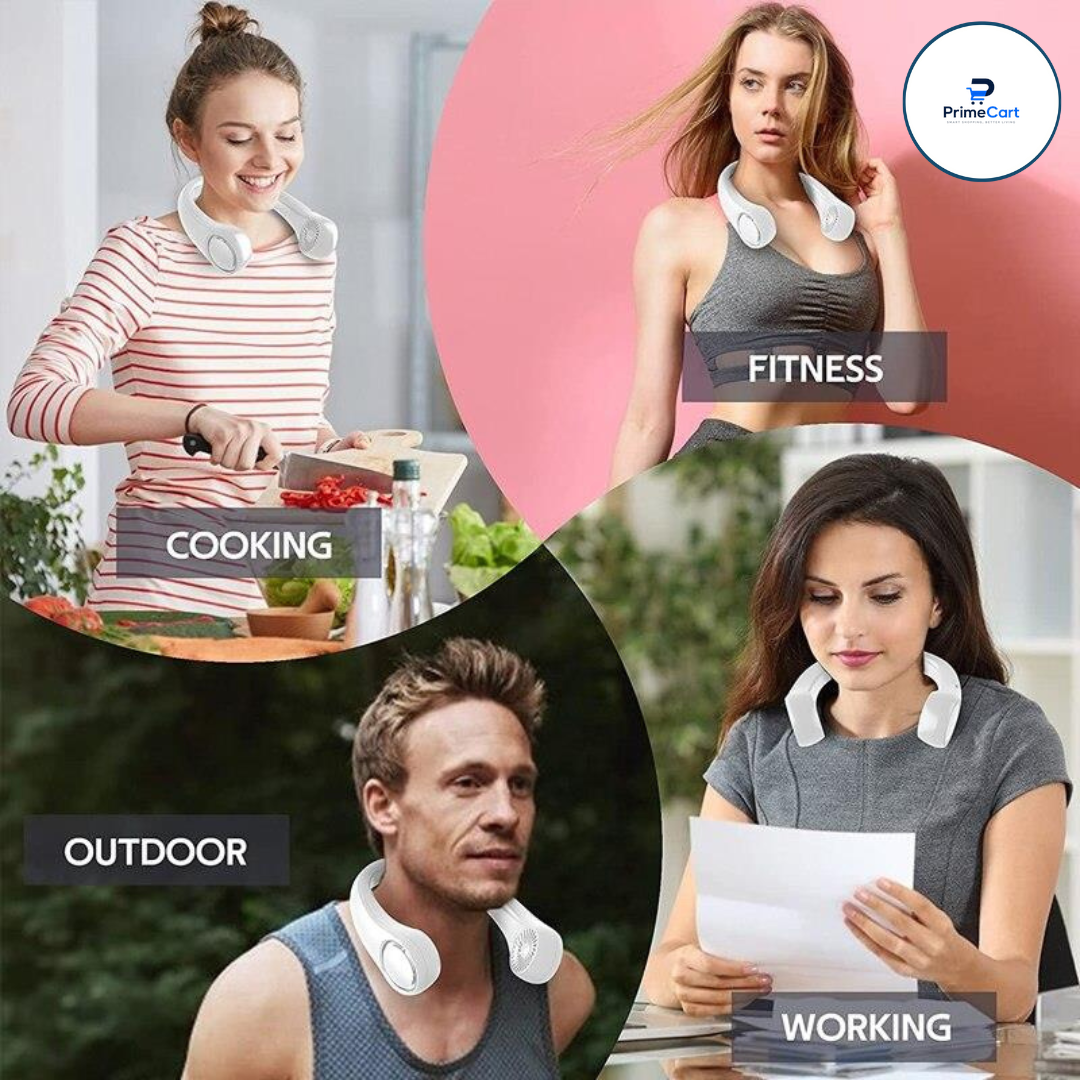 Portable Bladeless Hanging Neck Fan - (IMPORTED)