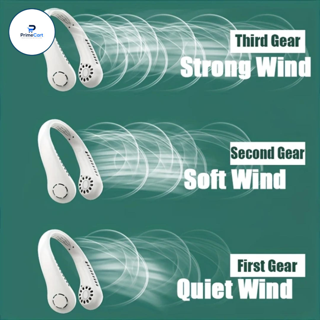 Portable Bladeless Hanging Neck Fan - (IMPORTED)